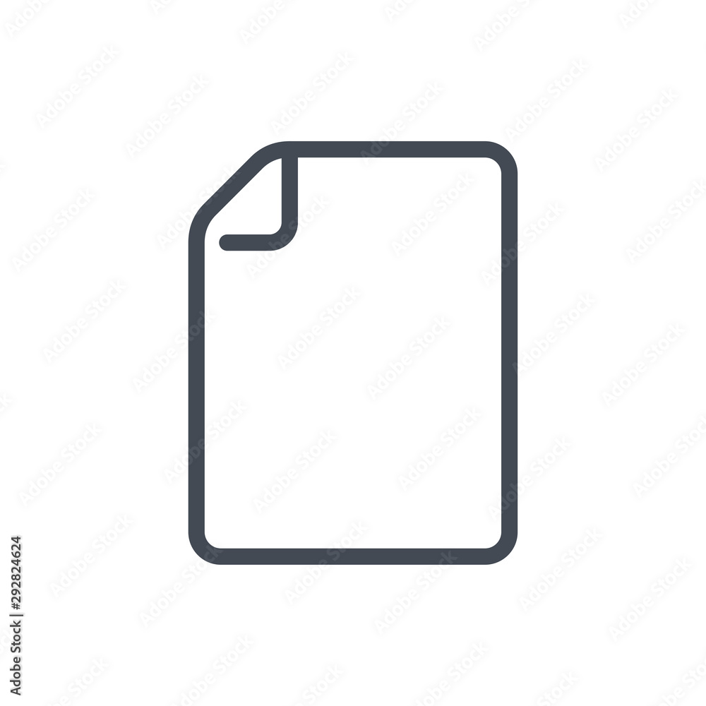 Poster blank document line icon. empty file page vector outline sign.