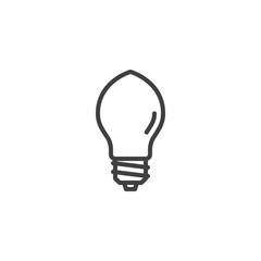 Light bulb line icon. linear style sign for mobile concept and web design. Halogen lamp outline vector icon. Symbol, logo illustration. Vector graphics