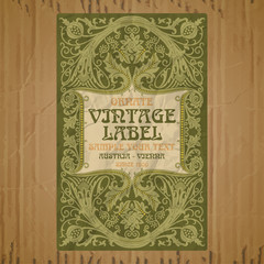 vector vintage items: cover Art Nouveau