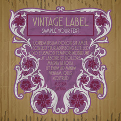 vector vintage items: cover Art Nouveau