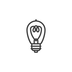 Light bulb line icon. linear style sign for mobile concept and web design. Incandescent lamp vector iconLamp outline vector icon. Symbol, logo illustration. Vector graphics