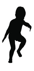 Stock Silhouette of little boy