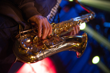 musician with saxophone