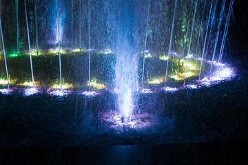 Musical fountain. Evening show.