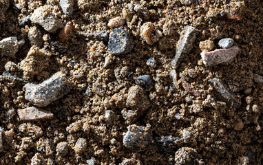 Crushed sand at a construction site