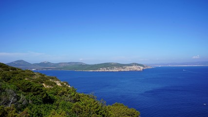 Vue depuis Capo Caccia, Sardaigne, Italie