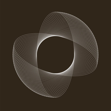 Spirograph abstract element. Can be used as a protective layer for documents. Vector illustration