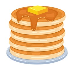 vector pile of pancakes