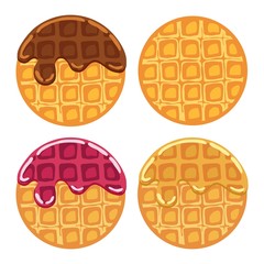 vector belgian waffles