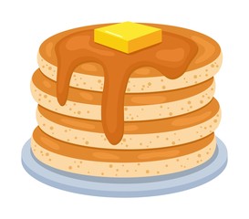 vector pile of pancakes