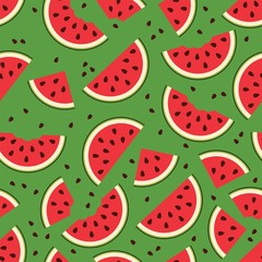 vector watermelon seamless background pattern