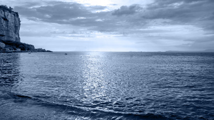 Sunset over the sea. Landscape 