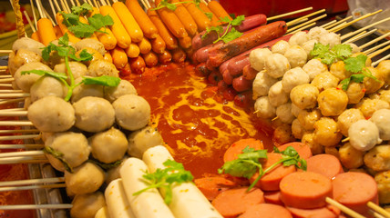 Delicious street food in Thailand night market