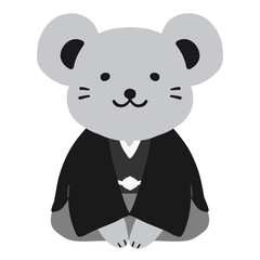 挨拶するねずみ