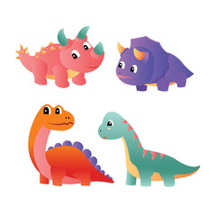 Dinosaur character icon vector design