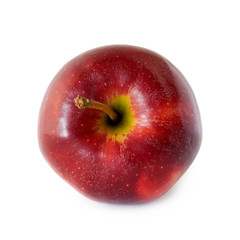 Red apple on white