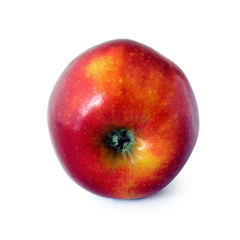Red apple on white