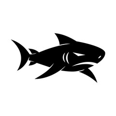 Fototapeta premium Shark logo design Mascot vector isolated modern template