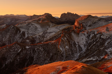 Obraz premium sunset in the mountains