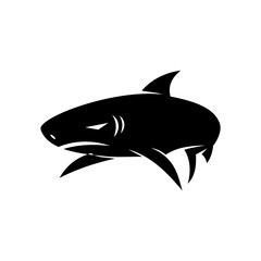 Shark logo design vector isolated with illustration template