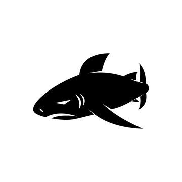 Shark Dangerous logo design vector isolated template