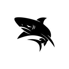 Shark Animal logo design isolated modern illustration template