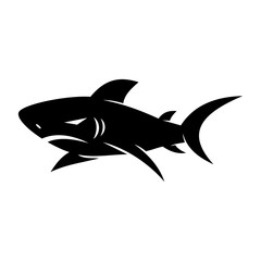 Shark logo Character design vector isolated concept template