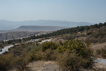 Mountains in Crimea. September. This place is located near the town of Sudak. Autumn in Crimea.  the city of Feodosiya. Russia. Ukraine.