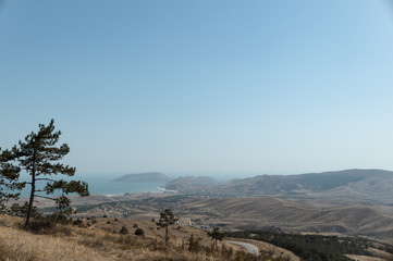 Mountains in Crimea. September. This place is located near the town of Sudak. Autumn in Crimea.  the city of Feodosiya. Russia. Ukraine.