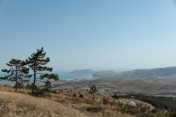 Mountains in Crimea. September. This place is located near the town of Sudak. Autumn in Crimea.  the city of Feodosiya. Russia. Ukraine.