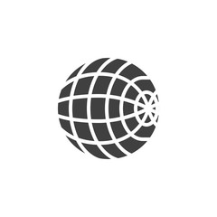Geography globe vector icon. filled flat sign for mobile concept and web design. Earth globe grid glyph icon. Symbol, logo illustration. Vector graphics