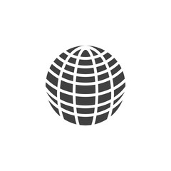 Globe latitudes vector icon. filled flat sign for mobile concept and web design. Globe grid glyph icon. Symbol, logo illustration. Vector graphics