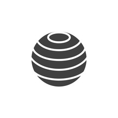 Earth globe latitudes vector icon. filled flat sign for mobile concept and web design. Globe grid glyph icon. Symbol, logo illustration. Vector graphics