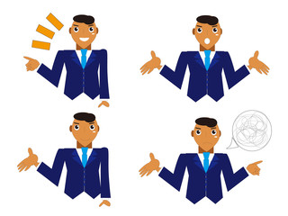 ビジネス男性のポーズ１