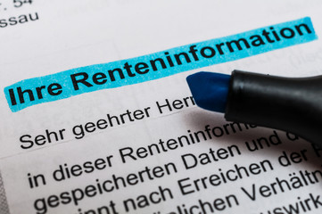 Fototapeta premium Renteninformation Deutschland 