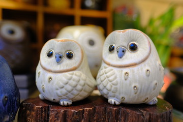A pair of cute owl decoration