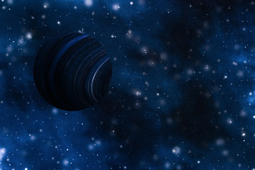 Stars, planet and galaxy in cosmos universe, space and time travel science background
