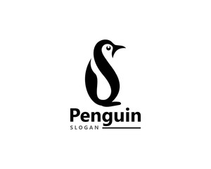 Obraz premium Penguin bird Logo Template vector icon illustration design