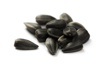 Sunflower seeds isolated on white background