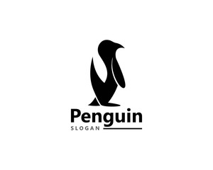 Obraz premium Penguin bird Logo Template vector icon illustration design