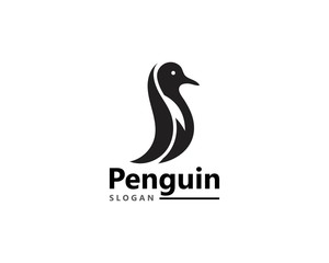 Penguin bird Logo Template vector icon illustration design