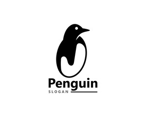 Penguin bird Logo Template vector icon illustration design
