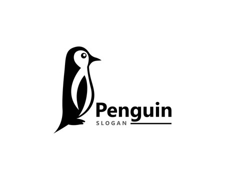 Penguin bird Logo Template vector icon illustration design
