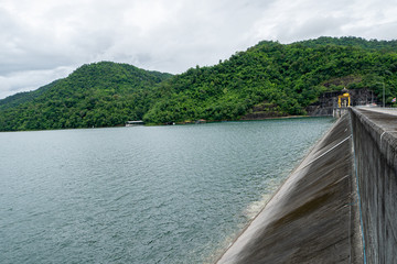 Landscape view of nature Vajiralongkorn Dam kanchanaburi of Thailand