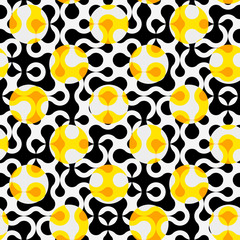 Classic polka dot pattern in a patchwork collage style.