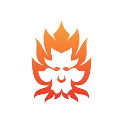 Simple Lion fire vector icon for graphic design, web and app