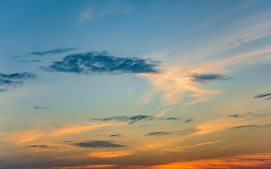 evening sunset aerial view