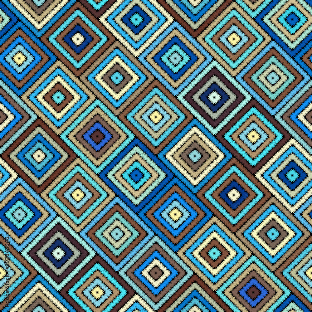 Poster Seamless vector background in the bohemian style.