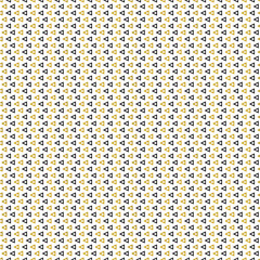 Gold triangles pattern on white background. Abstract seamless repeating pattern. Minimal design with golden glittering geometric shapes. Vector illustration.