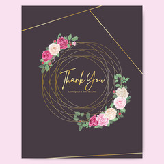 beautiful floral wedding card and templates